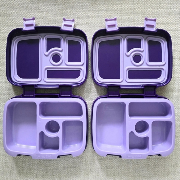 Set of 2 Bentgo Kids Lunch Boxes Durable/Leak-Proof 5 Compartment Purple Unicorn - Picture 2 of 7